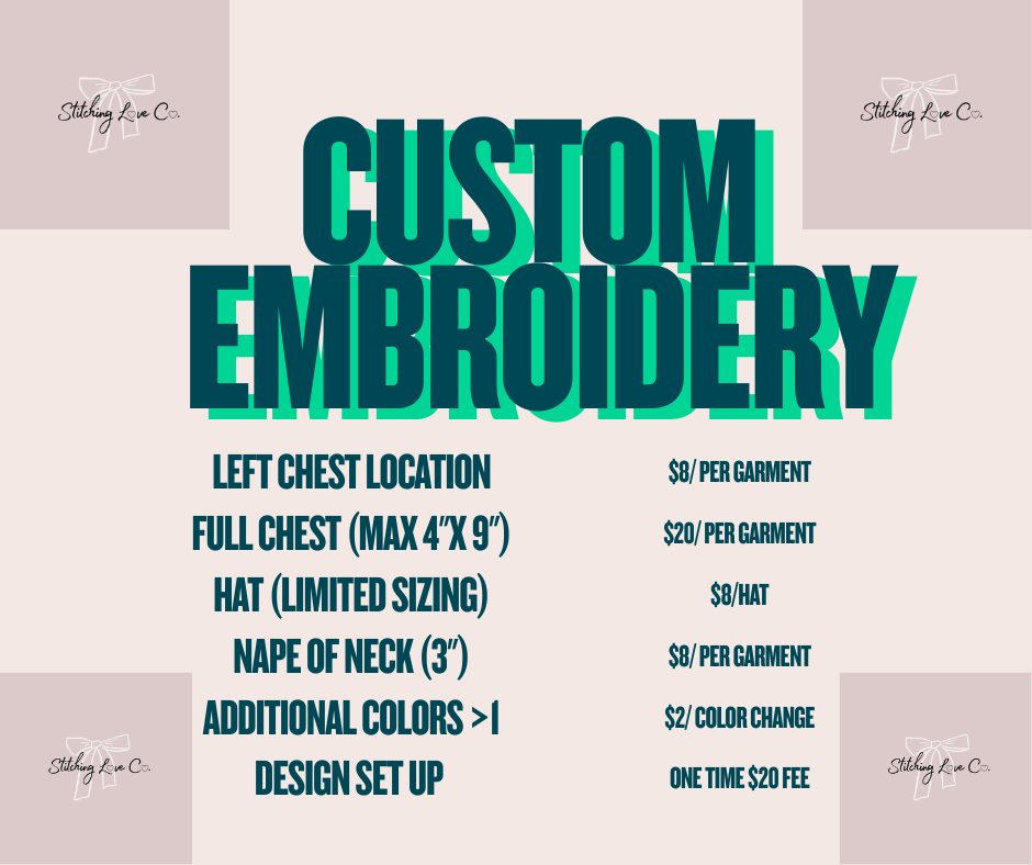 CUSTOM Comfort Colors Embroidered Quarter Zip